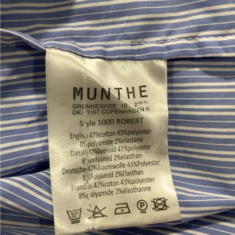 Munthe Robert Shirt Multicolor Patchwork Long Sle… - image 6